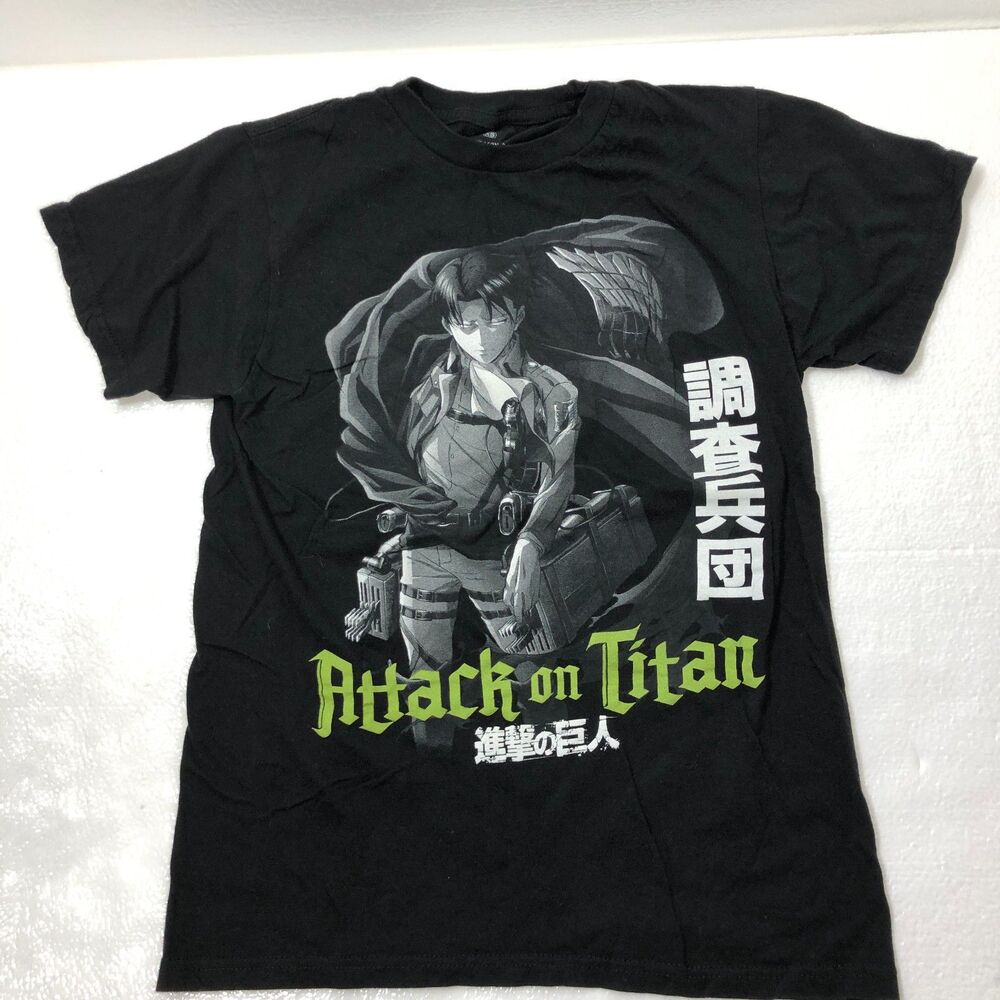 Attack on Titan Season 3 Black Short Sleeve T-Shirt Youth XS